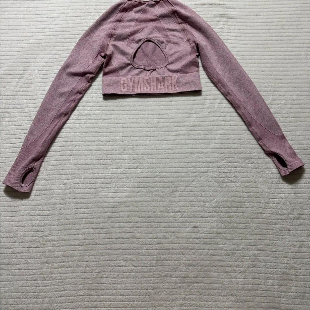 Gymshark Dusty Pink Long Sleeve Crop Top - Picture 5 of 5